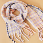 Pink Check Snuggly Scarf