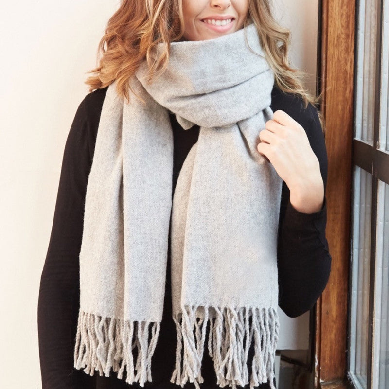 Grey Lambswool Scarf