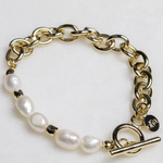 Flora Gold Plated / Freshwater Pearl Bracelet