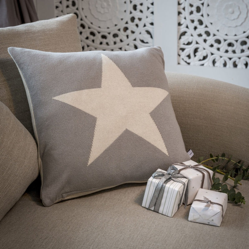2 Way Star Cushion Light Grey