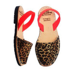 Leopard Print & Coral Neon Strap Sandal 40 (UK7)