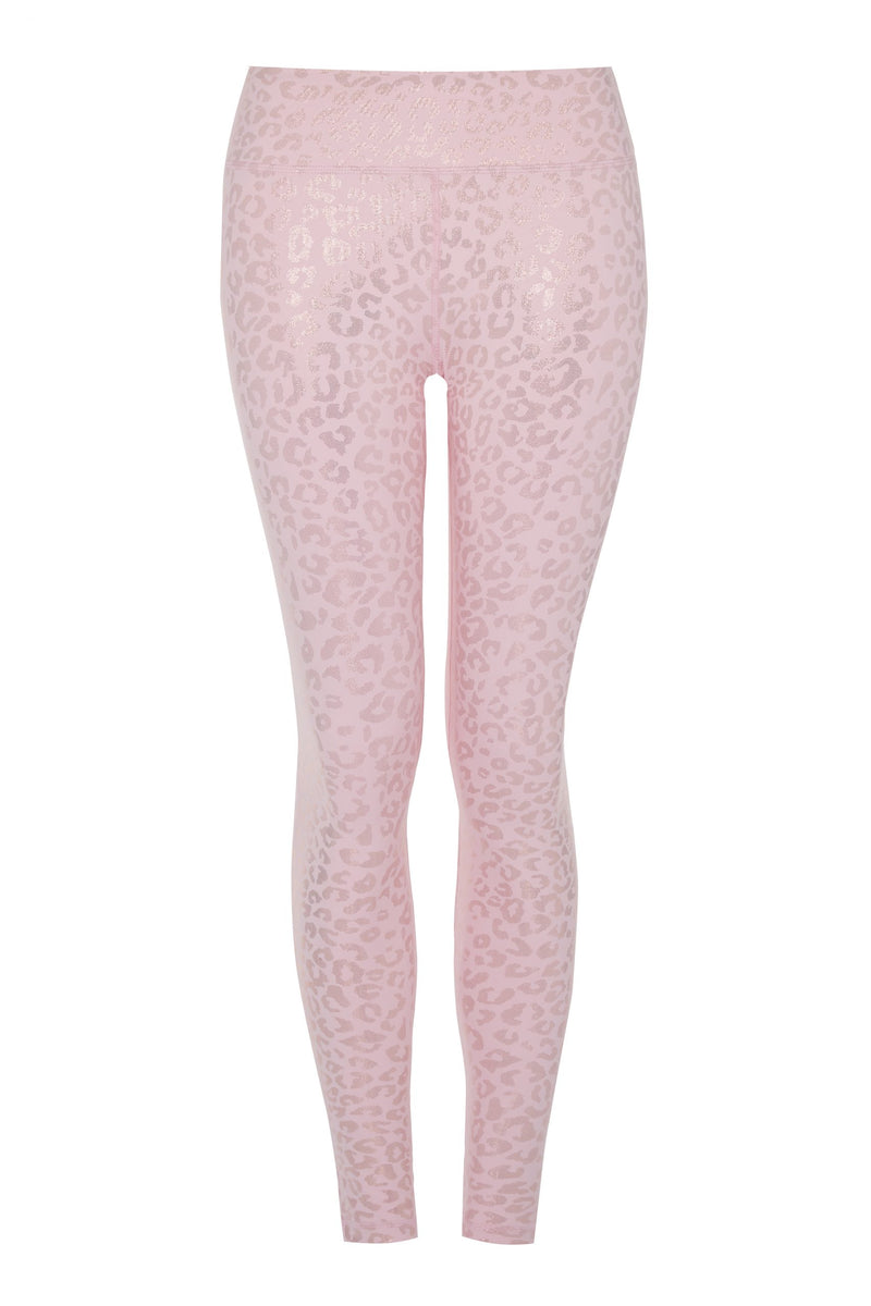 Rose Gold Leopard Print Leggings S (UK 10)