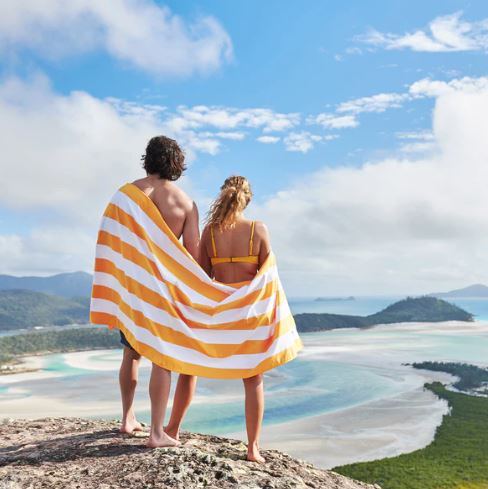 Orange Striped Towel