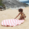 Circle Pink Striped Towel