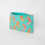 Seahorse Everyday Turquoise Pouch