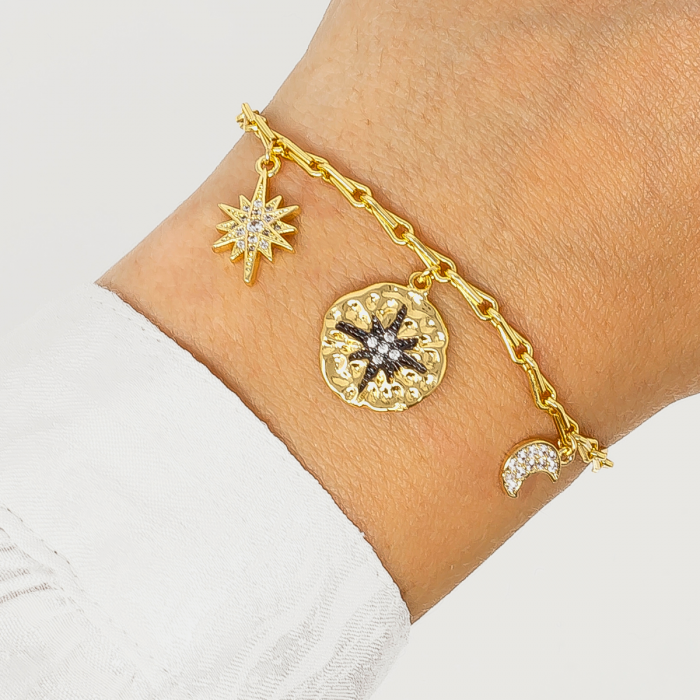 Black & Gold Star Bracelet